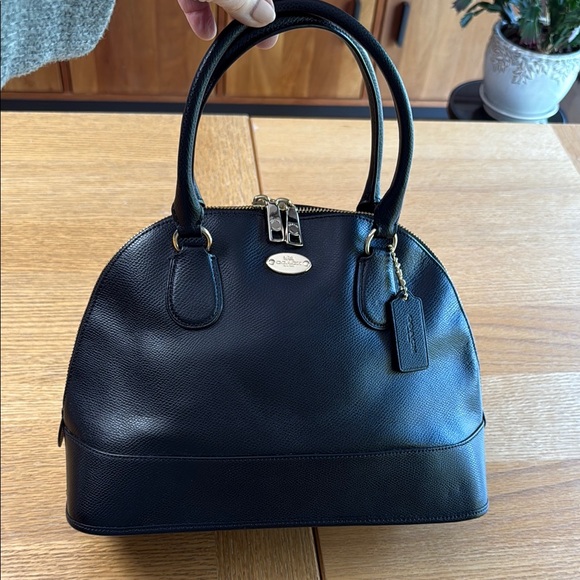 Coach Handbags - Coach Black Leather Satchel Handbag